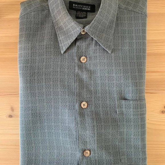 Britches - Size M - Grey Button Up Shirt - Picture 6 of 7